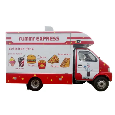 Caminhões móveis de fast food de rua para venda de café da manhã/lanche/sorvete na rua